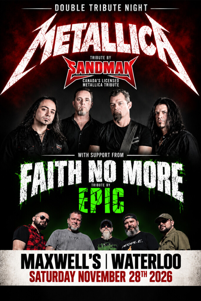 Metallica + Faith No More Double Tribute Night — official venue promotional poster